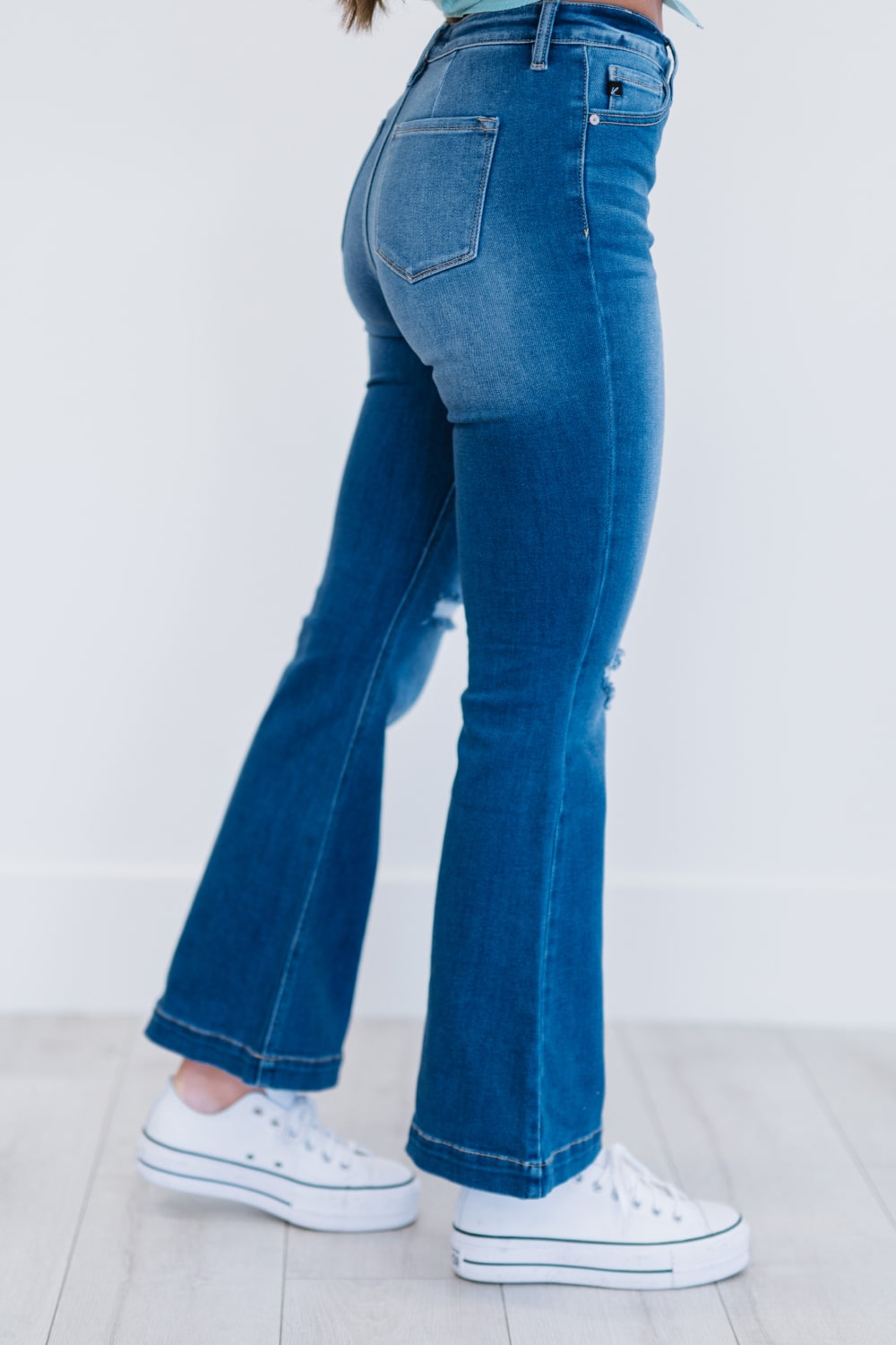 Distressed Flare Jeans