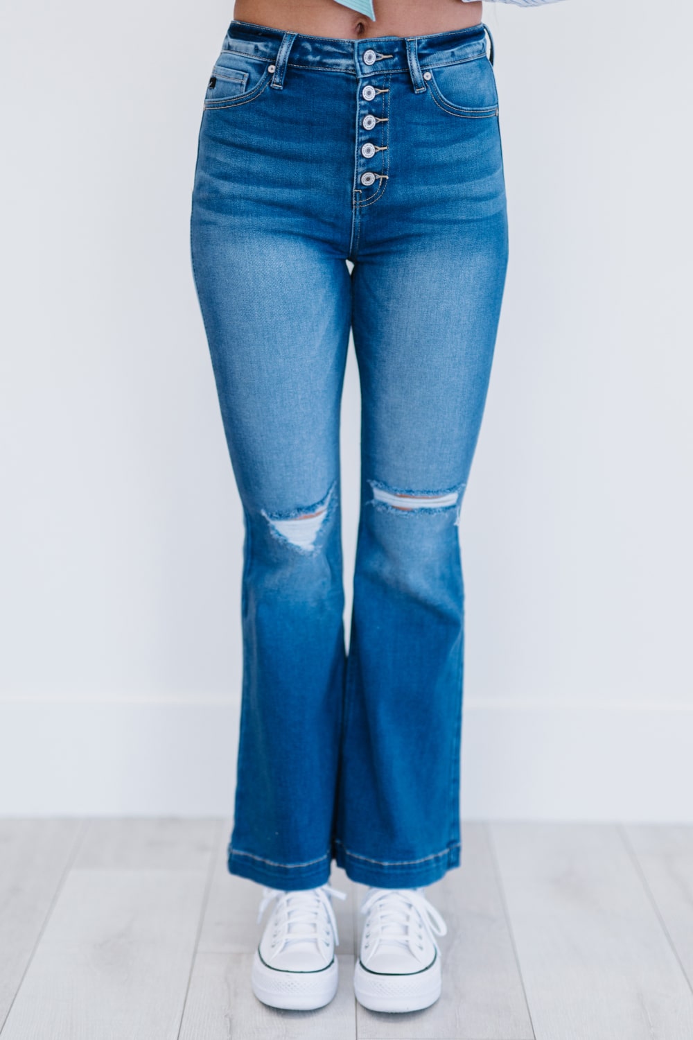 Distressed Flare Jeans